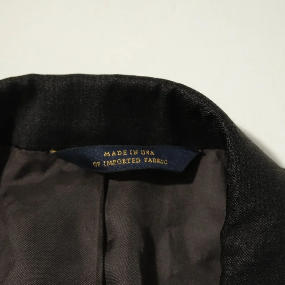 Brooks Brothers 42S Madison Sport Coat Estrato Wool Charcoal Two Button Vented